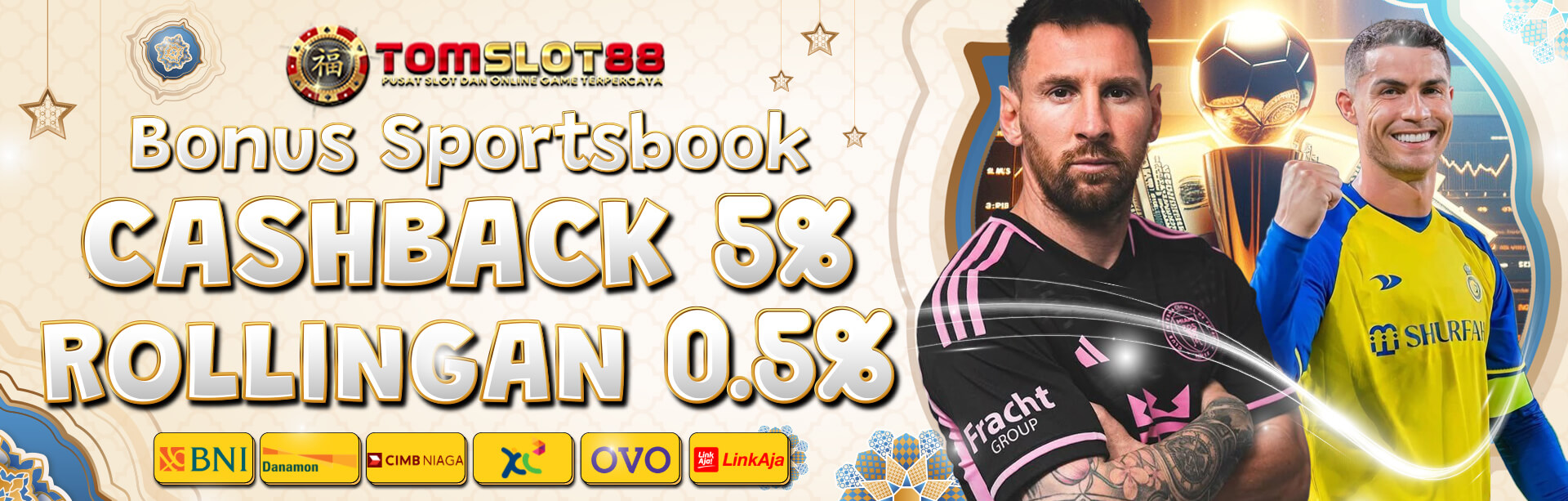 BONUS CASHBACK SPORTBOOK 5%