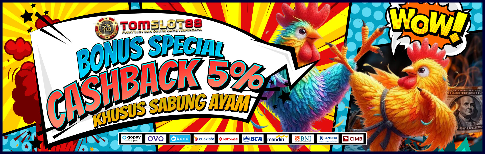 BONUS CASHBACK SABUNG AYAM 5%