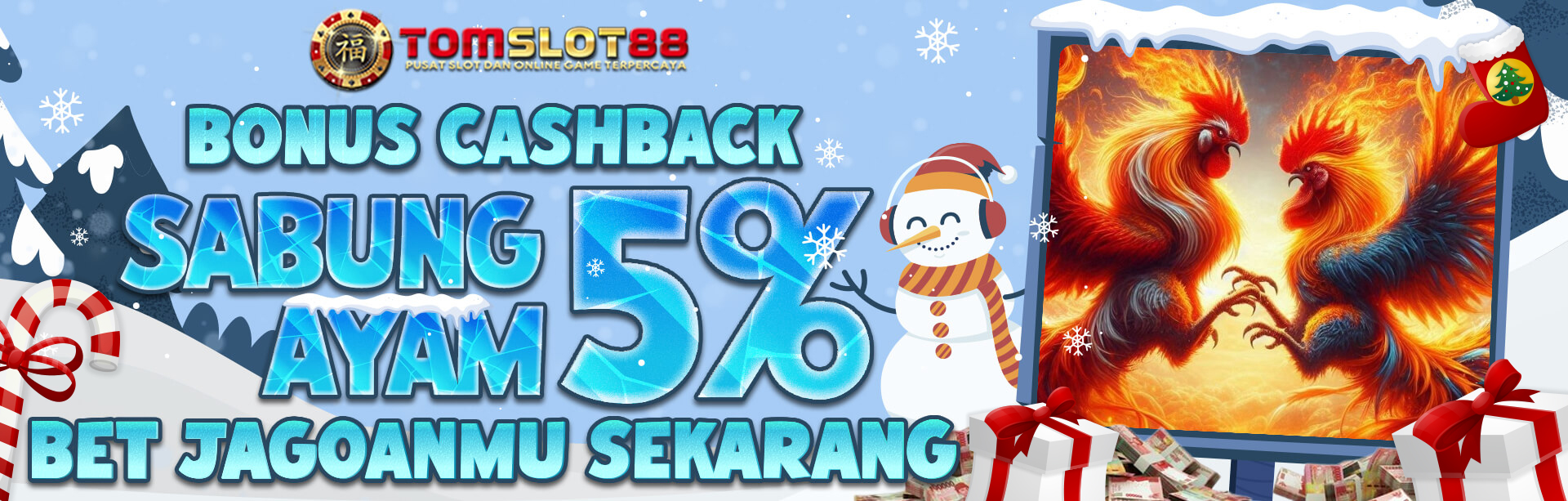 BONUS CASHBACK SABUNG AYAM 5%