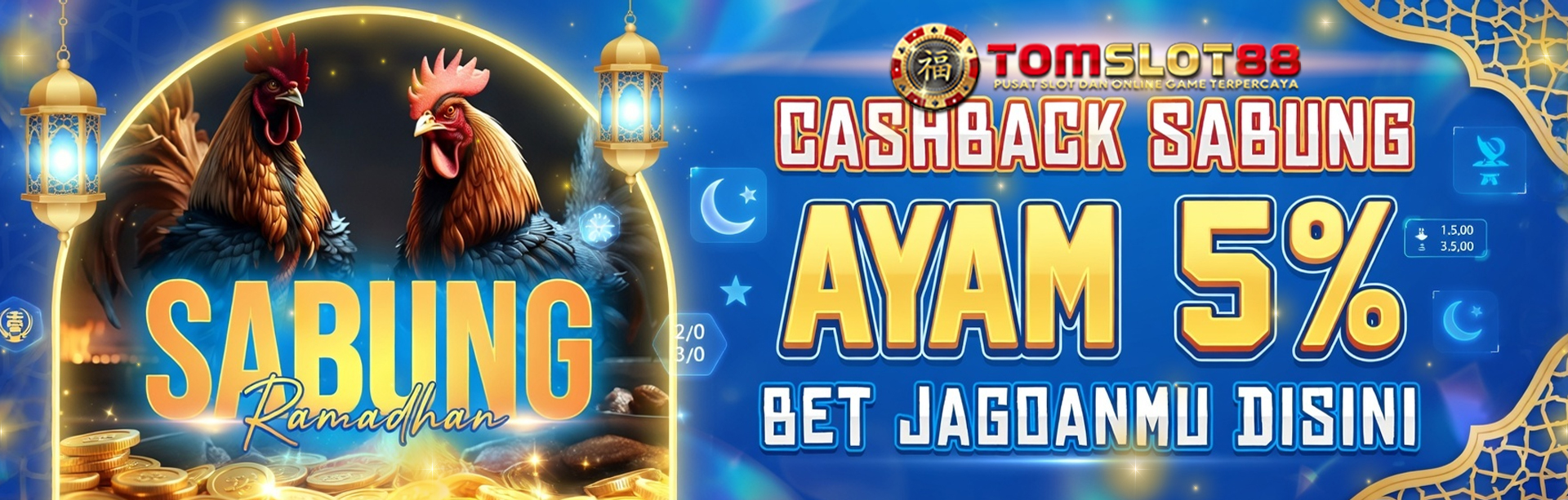 BONUS CASHBACK SABUNG AYAM 5%