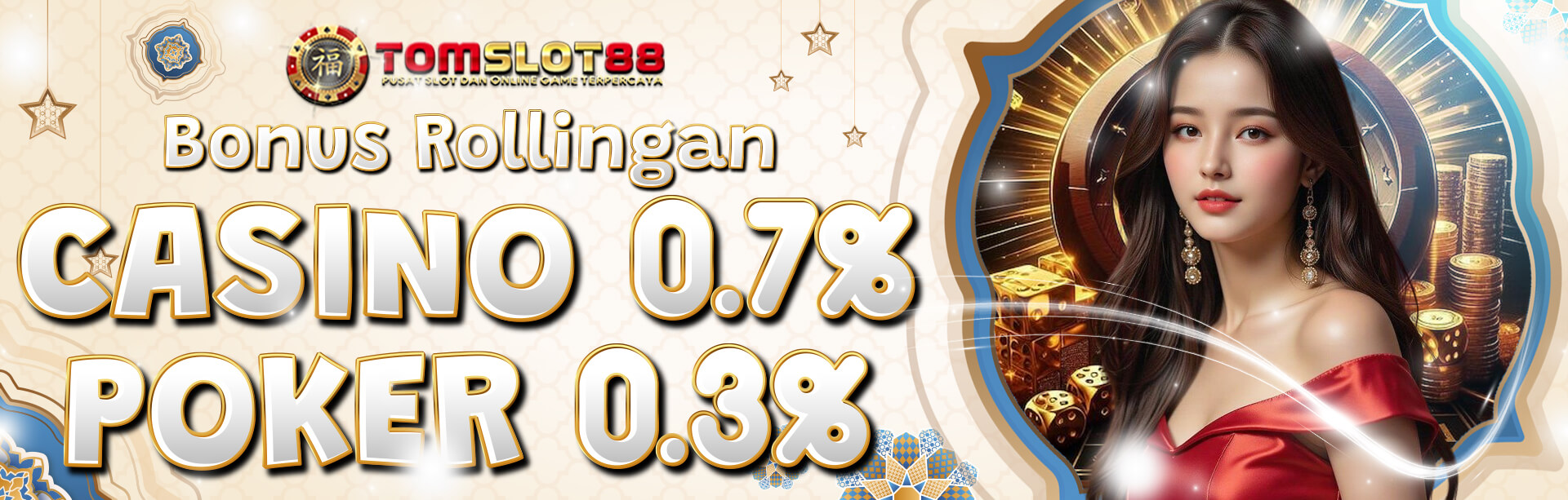 BONUS ROLLINGAN CASINO 0.7%