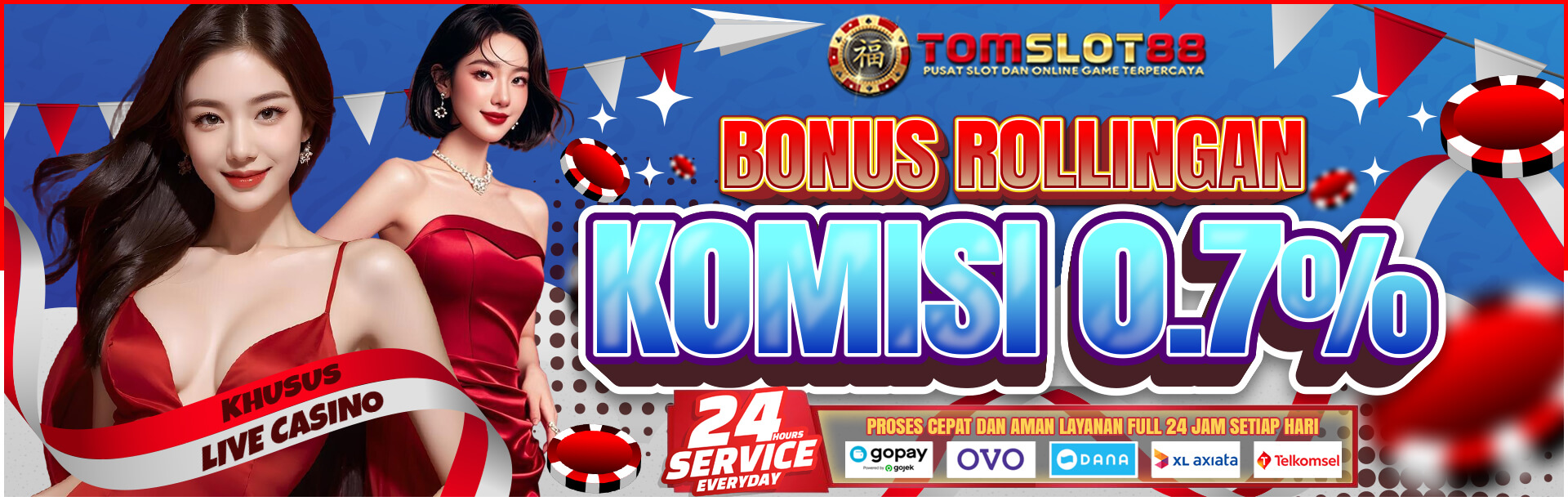 BONUS ROLLINGAN CASINO 0.7%