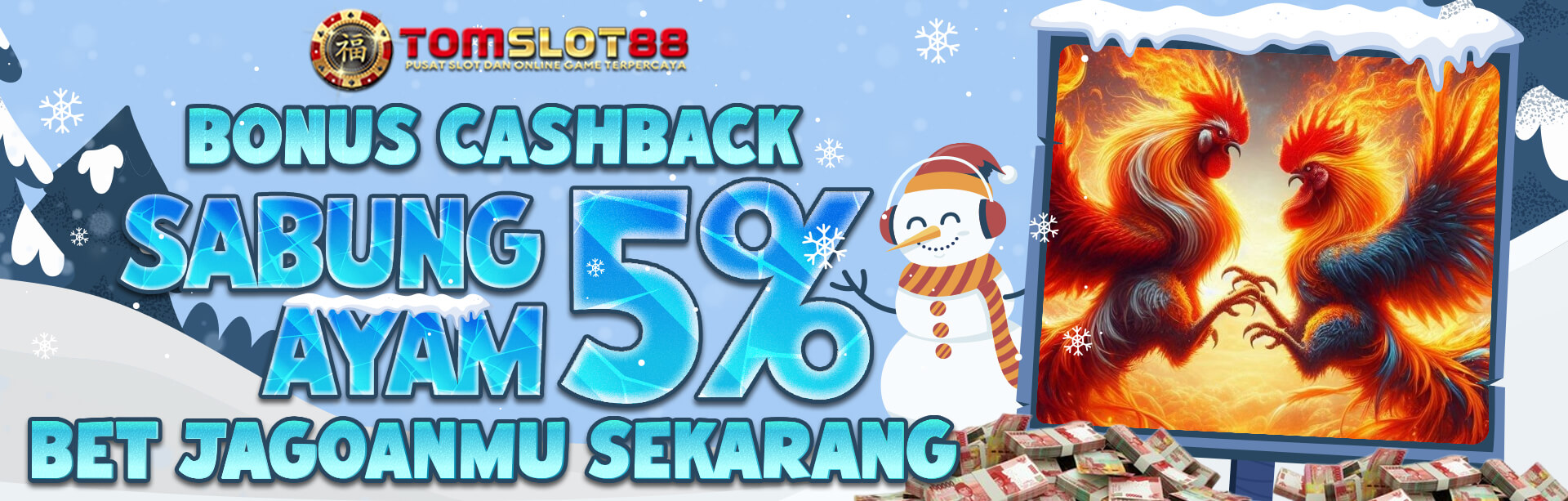 BONUS CASHBACK SABUNG AYAM 5%